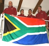 Jihoafrický team na uvítacím ceremoniálu